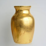 7" Greek Style Gold Flower Vase