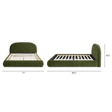Archie Puffy Grounded Upholstered Platform Bed