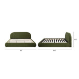 Archie Puffy Grounded Upholstered Platform Bed