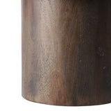 48 in. Brown Travertinetop Curvy Coffee Table