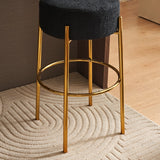 30" Tall, Round High Bar Stools, Set of 2 Contemporary Upholstered Dining Stools For Kitchens, Coffee Shops and Bar Stores Includes Sturdy Hardware Support Legs Black Foam