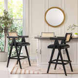 Milan 29.5" Modern Resin Webbing Back Bar Stool