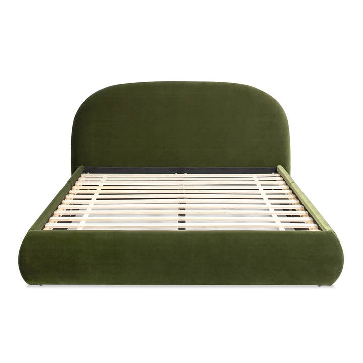Archie Puffy Grounded Upholstered Platform Bed
