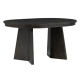 Retro Extendable Dining Table with A 16 Inch Middle Leaf For Dining Room and Kitchen Espresso Espresso Solid Wood Mdf