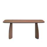 Hadasa Wood Rectangular Dining Table, Walnut