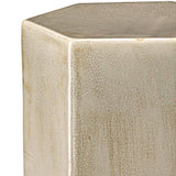 Porto Small Taupe Ceramic Mid Century Modern Side Table
