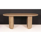 Dining Table Mango Wood Dia 35.43”- St - Natural