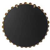 Round Iron Framed Wall Decor Mirror, Black