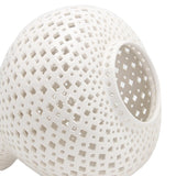 White Ceramic Ginger Jar Vase with Removable Lid