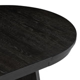 Retro Extendable Dining Table with A 16 Inch Middle Leaf For Dining Room and Kitchen Espresso Espresso Solid Wood Mdf