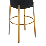 30" Tall, Round High Bar Stools, Set of 2 Contemporary Upholstered Dining Stools For Kitchens, Coffee Shops and Bar Stores Includes Sturdy Hardware Support Legs Black Foam