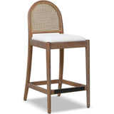 Panama 26.5" Curved Back Cane Rattan Counter Stool Set of 2