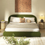 Archie Puffy Grounded Upholstered Platform Bed