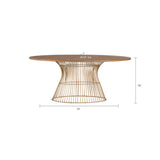 Antique Bronze Oval Dining Table Seats 6*