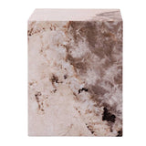 Fultan Wood Square End Table, Engineered Stone