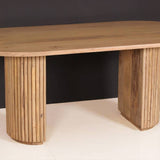 Dining Table Mango Wood Dia 35.43”- St - Natural