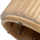 Charlotte 55" Round Fluted Dining Table Rubberwood