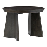 Retro Extendable Dining Table with A 16 Inch Middle Leaf For Dining Room and Kitchen Espresso Espresso Solid Wood Mdf