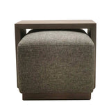 Bench/Cocktail Ottoman with Movable Table Top, Grey*