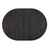 Retro Extendable Dining Table with A 16 Inch Middle Leaf For Dining Room and Kitchen Espresso Espresso Solid Wood Mdf