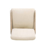 25.5" Solid Ash Wood Upholstered Counter Stool with Rope