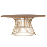 Antique Bronze Oval Dining Table Seats 6*