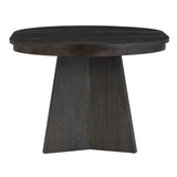 Retro Extendable Dining Table with A 16 Inch Middle Leaf For Dining Room and Kitchen Espresso Espresso Solid Wood Mdf