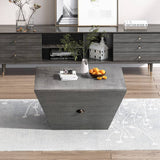 33.46" Exquisite Ladder Shaped Coffee Table For Office, Dining Room and Living Room,Gray Gray Mdf