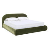 Archie Puffy Grounded Upholstered Platform Bed