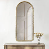 Gold Metal Arched Wall Mirror