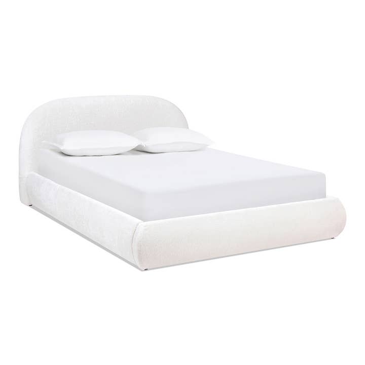 Archie Puffy Grounded Upholstered Platform Bed