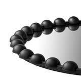 Round Iron Framed Wall Decor Mirror, Black